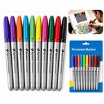 Permanent Marker Pens – 10 Pieces – For Art, Drawing & Colouring