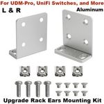 For UDM-Pro UniFi Switches Ubiquiti Rack Ears Mounting Kit Replacement 2PCS L&R