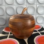 VINTAGE WOODEN APPLE ICE BUCKET by BARIBOCRAFT Canada HUGE Excellent h25xw24cm
