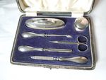 Art Deco Silver Manicure Set in Case 1933/34