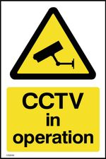 CCTV in Operation Sign or Sticker - All Material & Size options  (CSSS9)