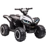 12V Kids Electric ATV Quad Bike Ride-On Car Remote Control for Ages 3-8 White
