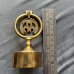 ANTIQUE HORSE BRASS SWINGER - THREE HORSESHOES IN HORSESHOE