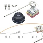 Temperature Control Switch Capillary Thermostat 16A 50-300°C 0.8M for Boiler