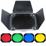 BD-04 Barn Door Honeycomb Grid with 4 Color Filter for Standard Reflector
