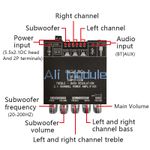TPA3116D Bluetooth 5.0 Digital Amplifiers Board 2.1 Channel Audio AUX 2*50W+5.0W