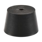 Conical Rubber Tapered Plug with Hole Test Tube Bungs Stopper Black for Lab Home