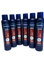6 x VASELINE MEN ACTIVE DRY 48hr PROTECTION ANTI-PERSPIRANT DEODORANT 250ml