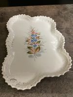 Antique German Porcelain Serving Dish C.G Schierholz 'Forget me not'  1865-1907