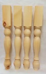 Pine Wooden table Legs 29" X 3.5 in  set of 4 farmhouse 