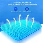 Honeycomb Breathable Gel Seat Cushion Cooling Double Thick Egg Sitting Pad Mat