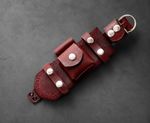 Handmade Leather Knife Sheath MOD Survival Knife 7" Blade Belt Loop Firesteel Ho