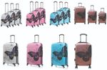 Hard Shell 4 Wheel Spinner Suitcase PC Luggage Trolley Case Cabin Hand Butterfly