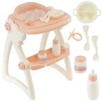 Baby Doll High Chair Feeding Set Toy Role Play Accessories Girls Boys BiBi Doll