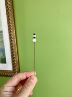 Vintage Decorative Hat Pin Stick Pin Blue And White Stacked Beads