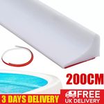 2M Silicone Shower Threshold Water Barrier Bathroom Bath Edging Seal Trim Strip