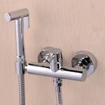 Chrome Bidet Sprayer Hot and Cold Muslim Shower for Toilet Handheld Douche Spray