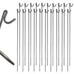 Pack of 20 - Steel Metal Barrier Fencing Fence Pins 1150mm x 8mm Non Galvanised
