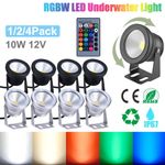 Waterproof 10W 12V RGB LED Light Fountain Pool Pond Spotlight Underwater Lights