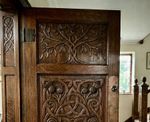 Art Nouveau / Arts Crafts Solid COPPER Finger Push Door Plate England Circa 1910