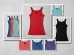 Ladies Womens Stretchy Ribbed Vest Top Summer Rib Strap Vest