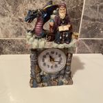 Vintage Wizard & Dragon Fantasy Clock 