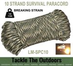 550 Paracord 10 STRAND Military Grade Survival Rope Fire Lighting Cord Lanyard