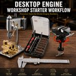 Desktop Micro Workshop System – Engine Model Precision Kit Brass Steel STEM Set