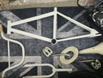 Raleigh 1980s BMX Bike Parts Lot Mag Burner Frame Forks Wheels Cranks Saddle