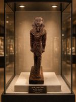 Rare Ancient Egyptian Granite Stone Statue of Thohtmus Hieroglyph BC