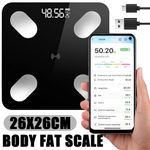 Body Fat Scale 180kg Bluetooth Smart Bmi USB Charging Digital Weight Scale