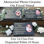 Personalised Photo Granite Memorial Plaque Grave Marker Headstone Engraved