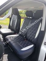 Fits" VW Transporter T5 T6 Front Single & Double (1+2) Leatherette Seat Covers