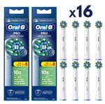 Oral-B Pro Cross Action Replacement Toothbrush Heads Black - Pack of 8/16 UK