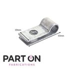 Wire Mesh Clip 19 x 33mm | Galvanised Steel | 5mm Fixing Hole | Welded Wire Mesh