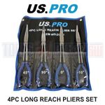 US PRO 4pc 285mm Long Reach Nose Pliers, Plier Set 2093