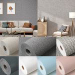 10M Thicken Self Adhesive Thermal Waterproof Wallpaper White Linen Wall Sticker.