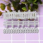 🇬🇧 3x PICKET FENCE FENCING METAL CUTTING DIE, CARD MAKING, SCRAP-BOOKING.