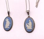 Job Lot Vintage Sterling Silver Wedgwood Jewellery 2 pendant Necklaces