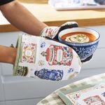 Microwave Mitts - Pair Ulster Weavers Tea Tins 100% Cotton Multi
