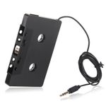 Black Cassette Aux Adapter For Car 3.5mm Audio Tape MP3 Player Adapter