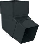 Anthracite Grey Square Downpipe 112.5 Degree Offset Bend, Freeflow Water Systems