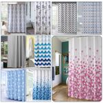 Shower Curtain Mould Proof Mildew Resistant Bathroom Polyester Fabric Curtains