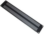 PACK OF 2x 2u VENTED BLANK PANEL - Metal Blanking Plate for 19" Rack Cabinets