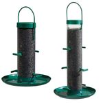 Supa Wild Bird Feeder Hanging Niger Seed Holder 4/6 Port Tray & Lid Happy Beaks