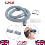 Universal 1/2/3M Washing Machine Dishwasher Drain Waste Hose Extension Pipe Kit