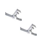2Pcs Reusable Aluminum Headset Mount Silver Headphone Holder for Desk Storage