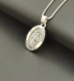 Christian St Jude Thaddeus Medal Necklace – Religious Pendant for Men & Women