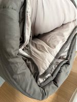 Double 13.5 Tog Natural Wool Filled Reversible Duvet Charcoal Light Grey