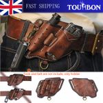 TOURBON 4-ways Flashlight/Key Fob/Pen Belt Holster Camping EDC Multitool Sheath